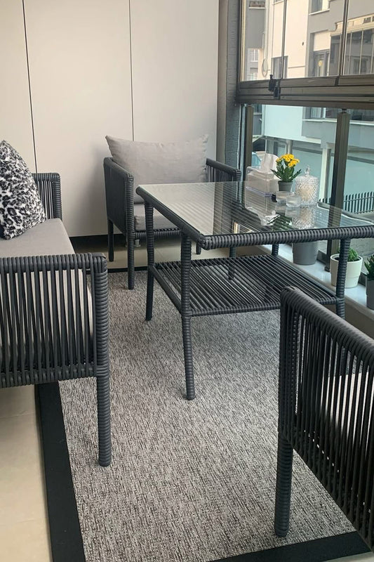 Sisalart Londra Keten Monterey Bordür Sisal Halı