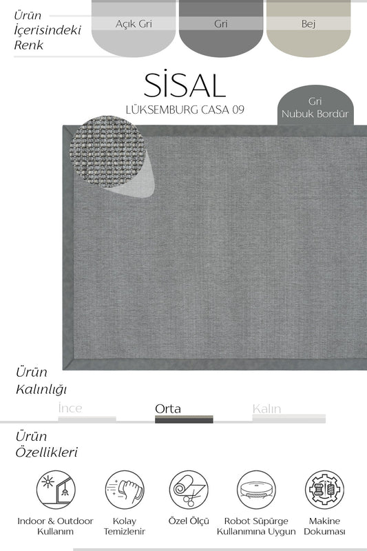 Sisalart Lüksemburg Casa 09 Sisal Halı - Sisal Halı