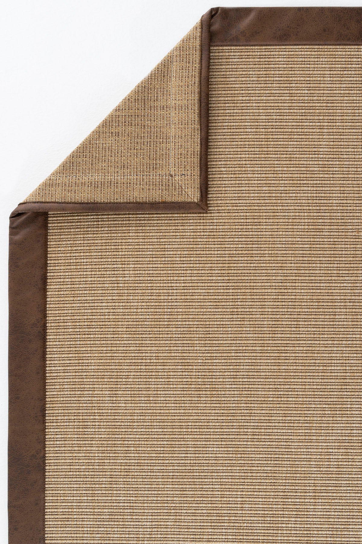 Sisalart Madrid Deri Medusa Bordür Sisal Halı - Sisal Halı