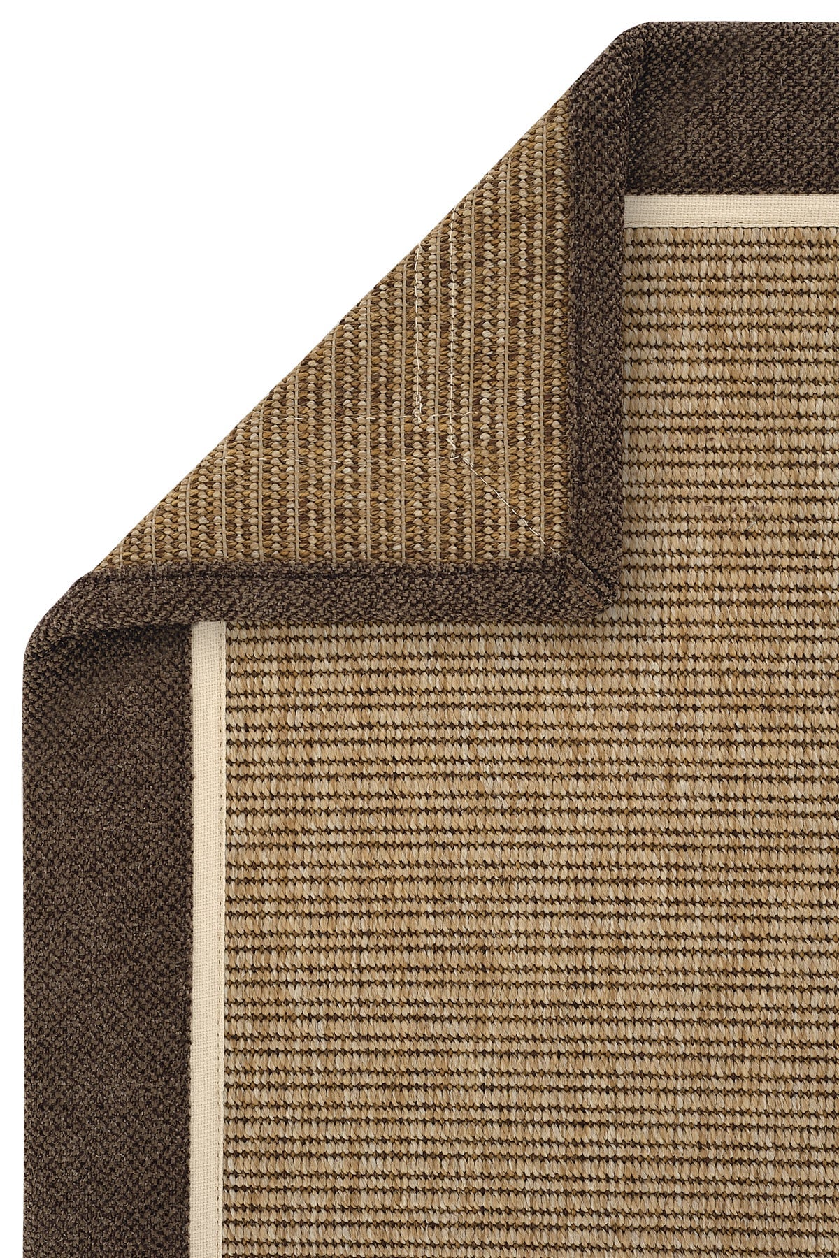 Sisalart Madrid Keten Napoli Çift Bordür Sisal Halı - Sisal Halı