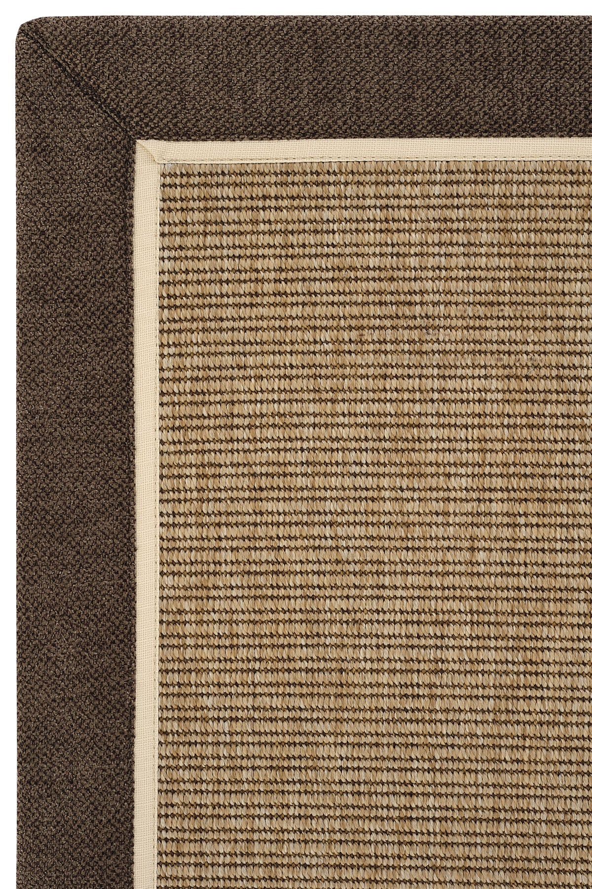 Sisalart Madrid Keten Napoli Çift Bordür Sisal Halı - Sisal Halı