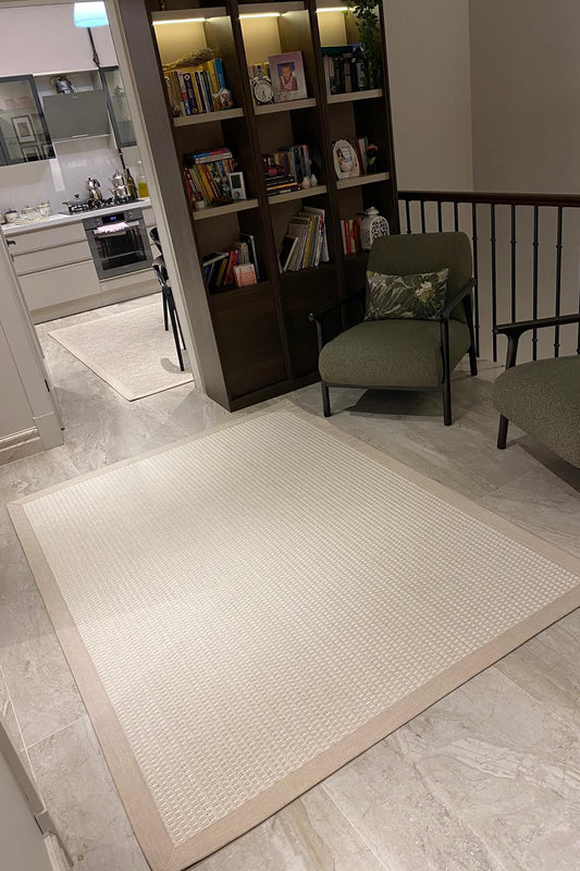 Sisalart Milano 666 Krem Keten Monterey Bordür Sisal Halı