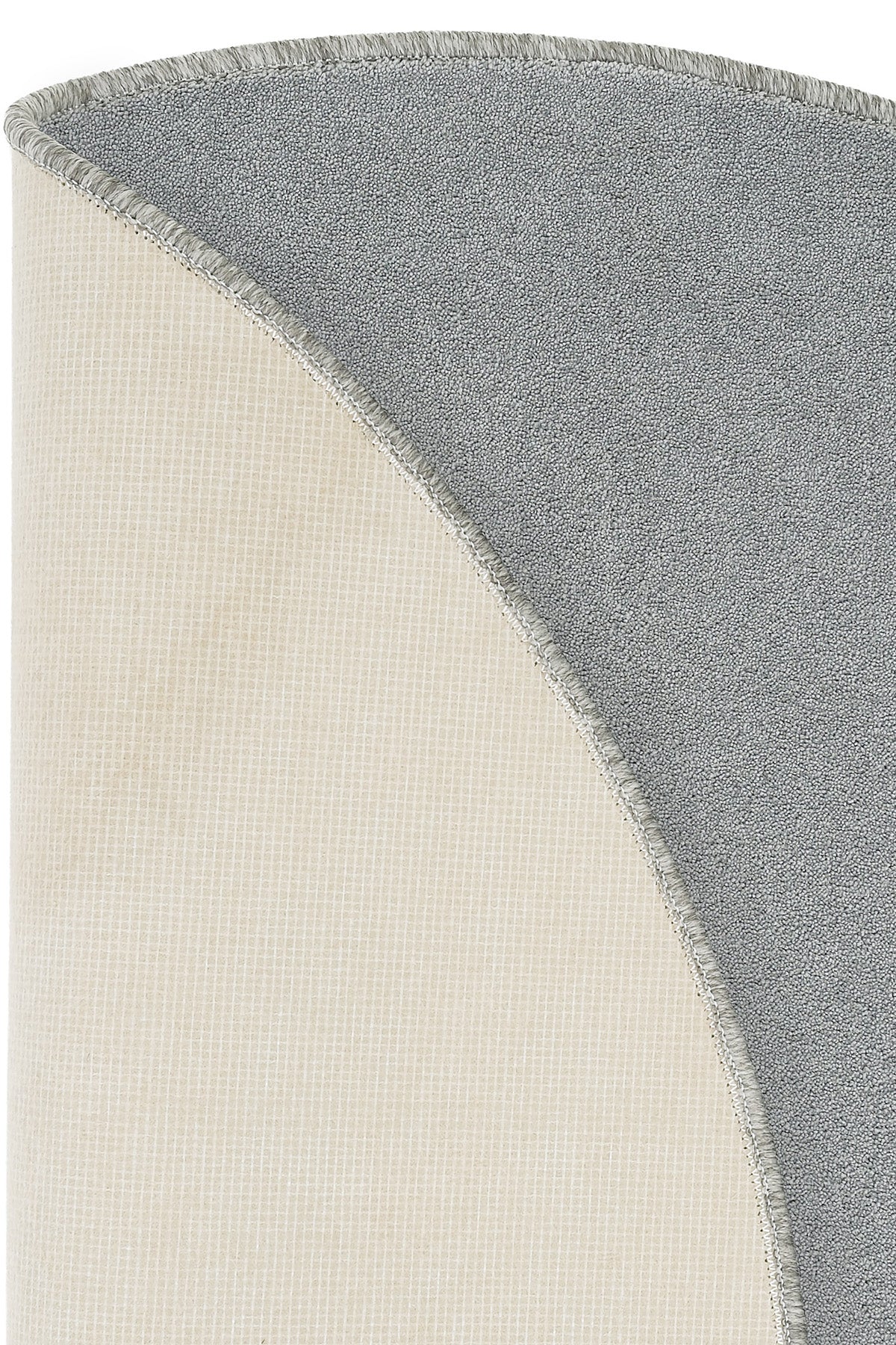 Sisalart Monet 11741 Gri Sade Yuvarlak Halı - Sisal Halı