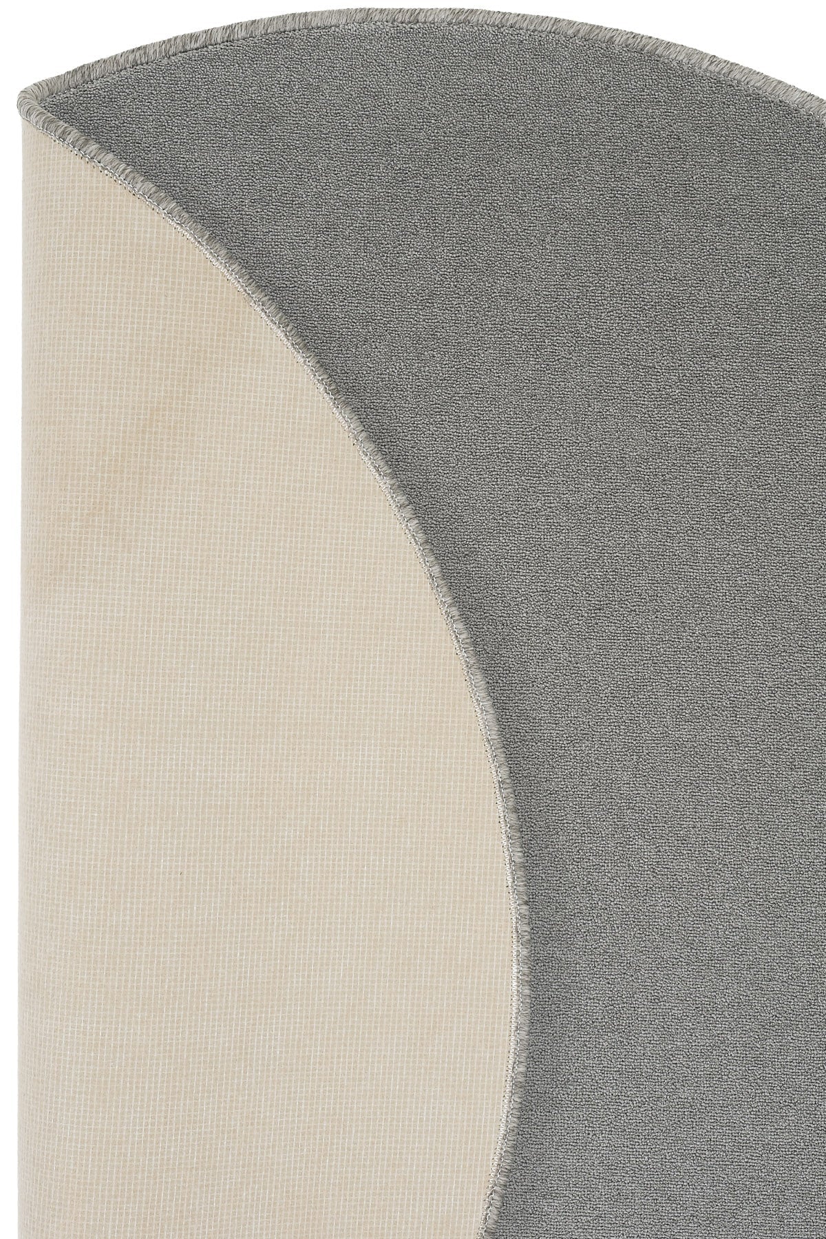 Sisalart Monet 1761 Koyu Gri Sade Yuvarlak Halı - Sisal Halı