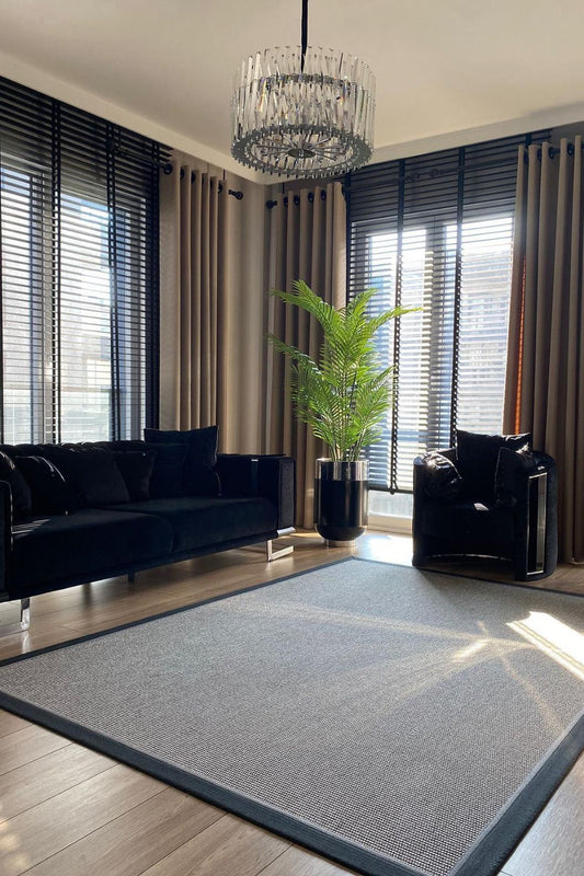 Sisalart Montana Keten Monterey Çift Bordür Sisal Halı