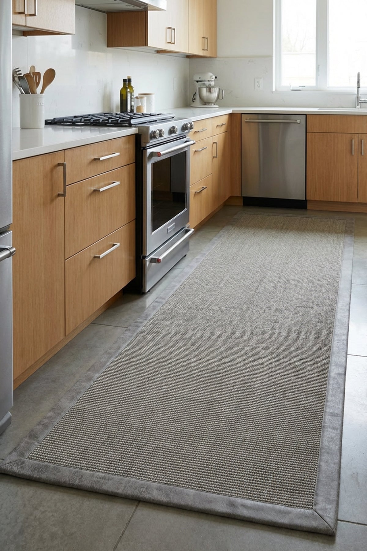 Sisalart Montana Deri Medusa Bordür Sisal Halı - Sisal Halı