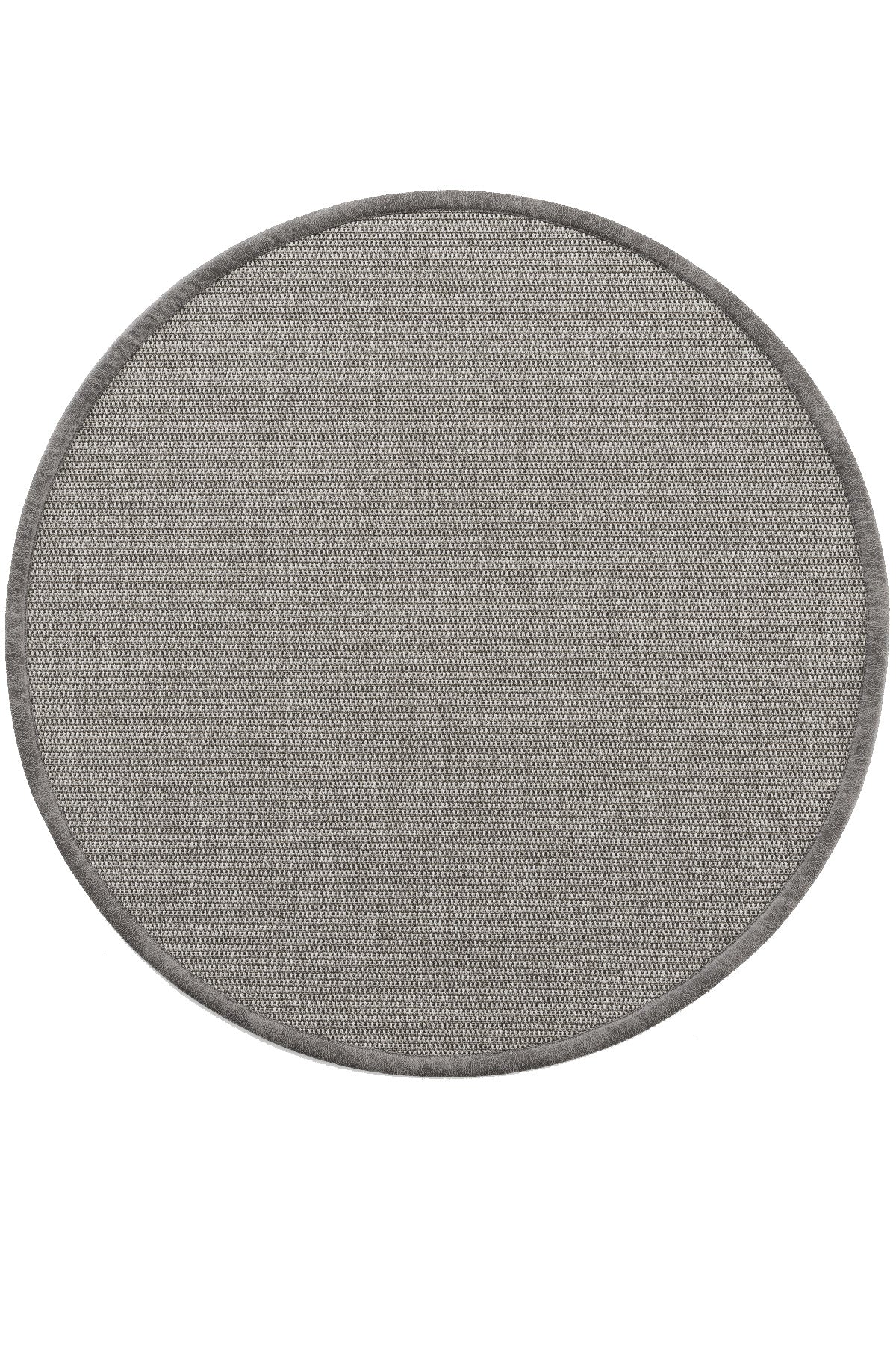 Sisalart Montana Deri Medusa Bordür Yuvarlak Sisal Halı - Sisal Halı