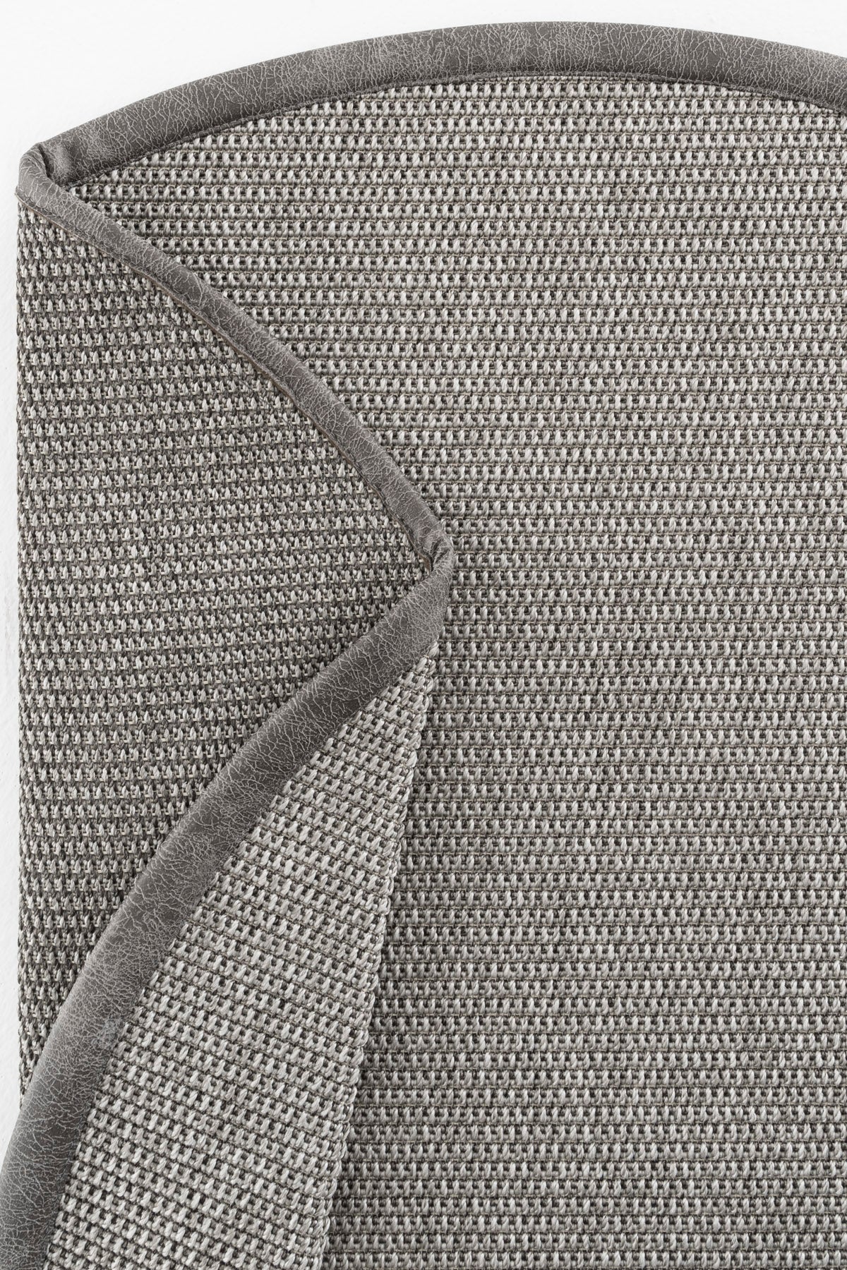 Sisalart Montana Deri Medusa Bordür Yuvarlak Sisal Halı - Sisal Halı