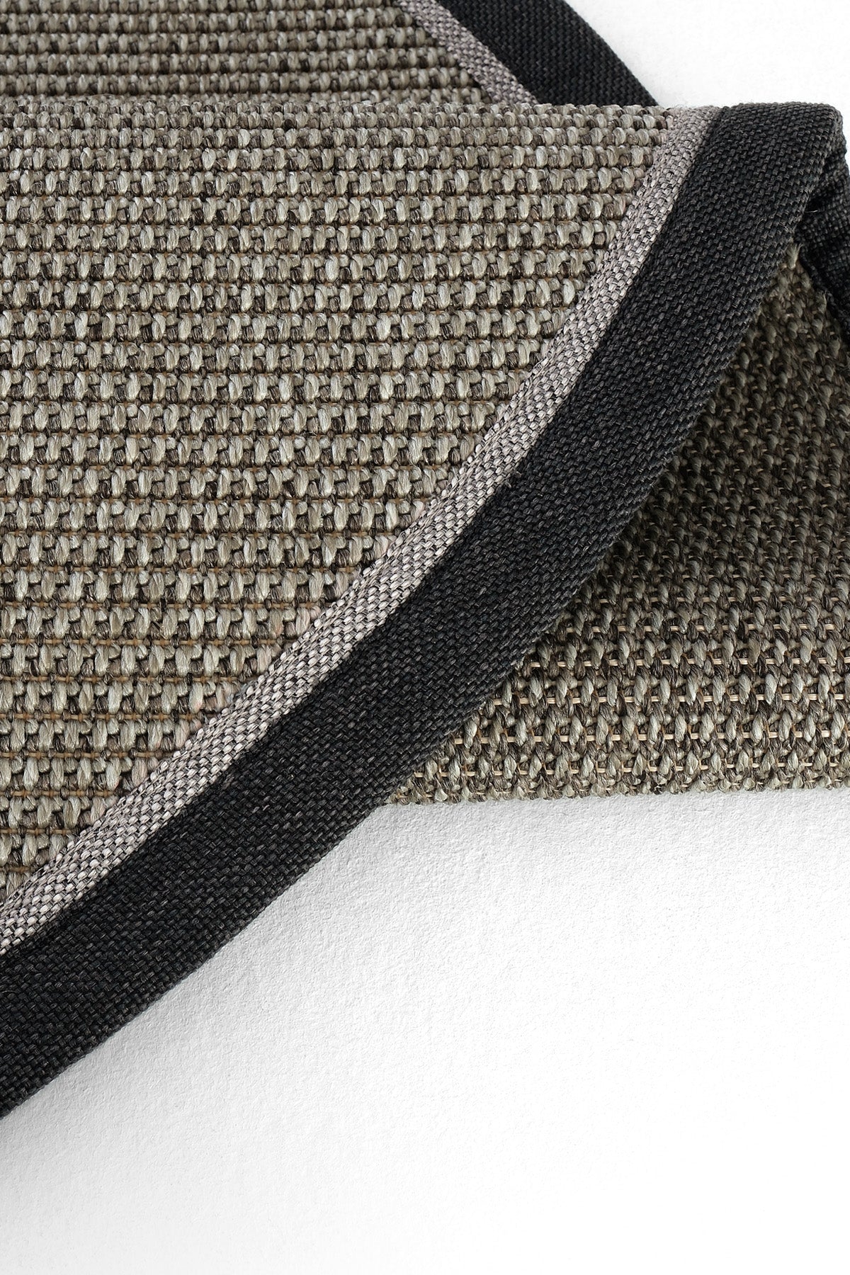 Sisalart Montana Keten Monterey Çift Bordür Yuvarlak Sisal Halı - Sisal Halı