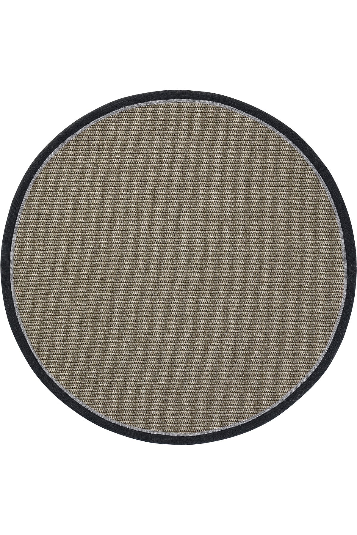 Sisalart Montana Keten Monterey Çift Bordür Yuvarlak Sisal Halı - Sisal Halı