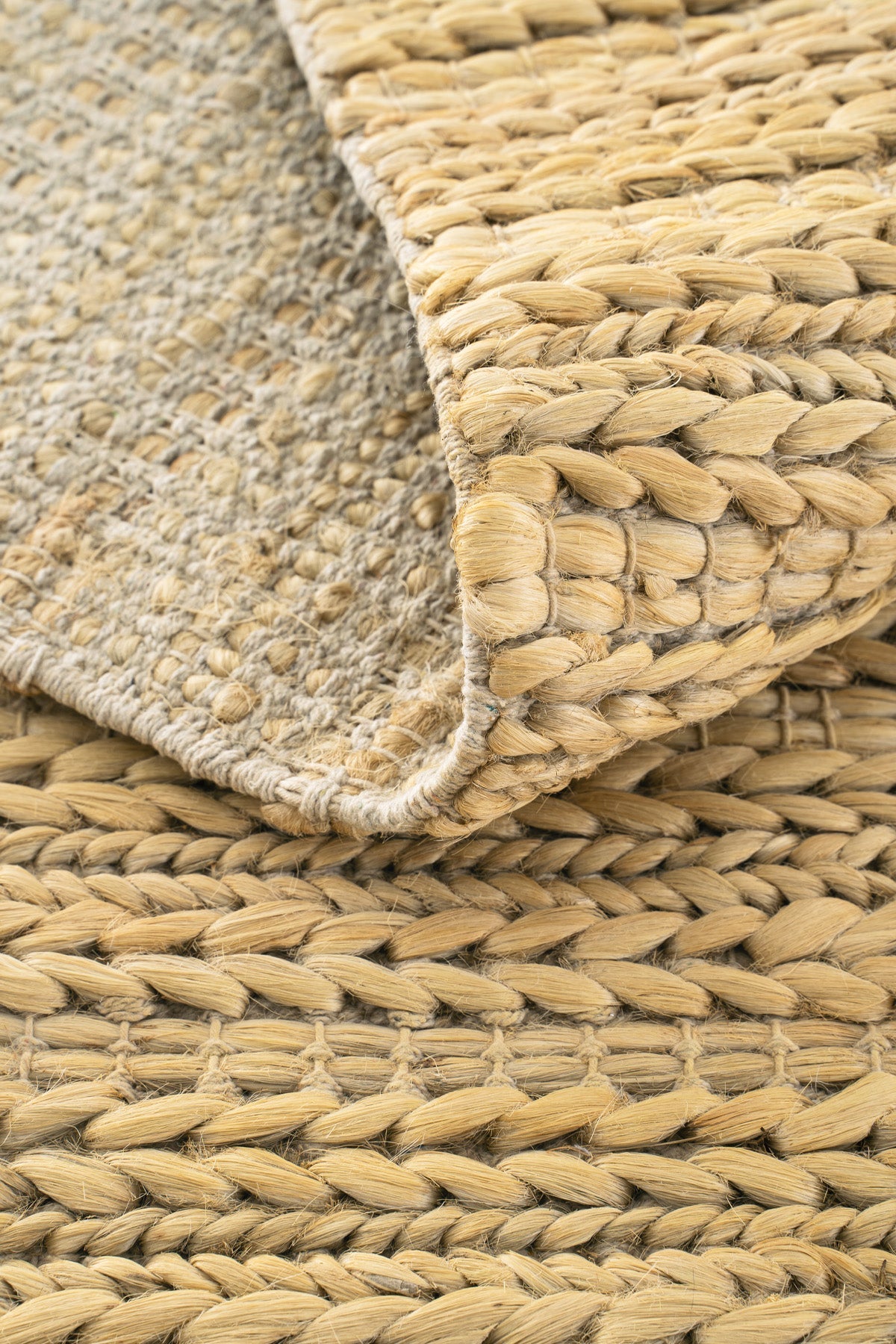 Sisalart Naturals Triple Krem Doğal Jüt Örgü Halı - Sisal Halı