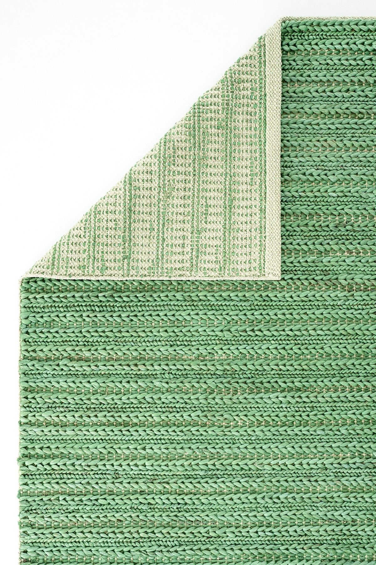 Sisalart Naturals Triple Yeşil Doğal Jüt Örgü Halı - Sisal Halı