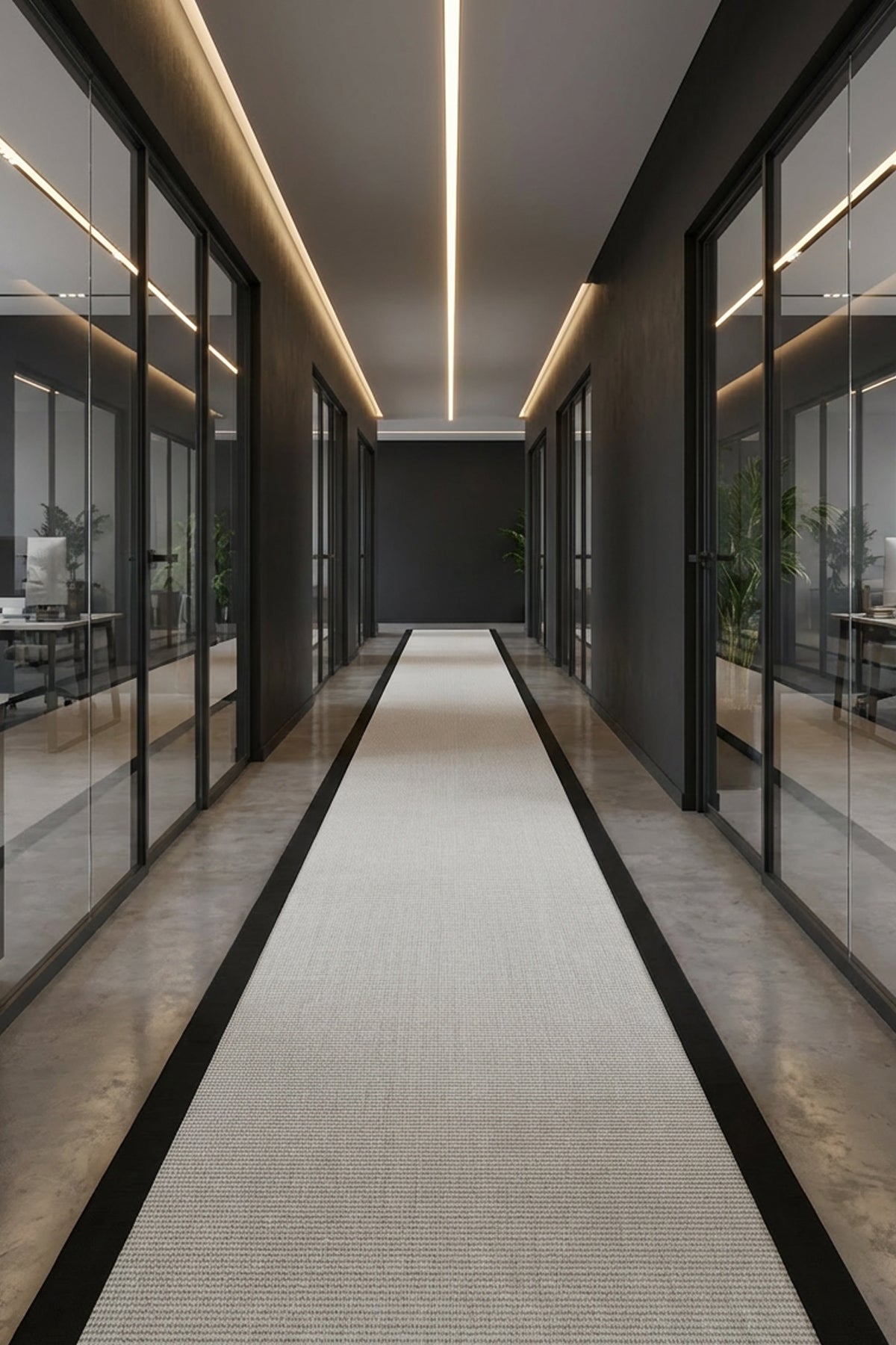 Sisalart Oslo Keten Monterey Bordür Sisal Halı - Sisal Halı