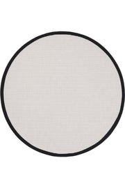 Sisalart Oslo Keten Monterey Bordür Yuvarlak Sisal Halı - Sisal Halı