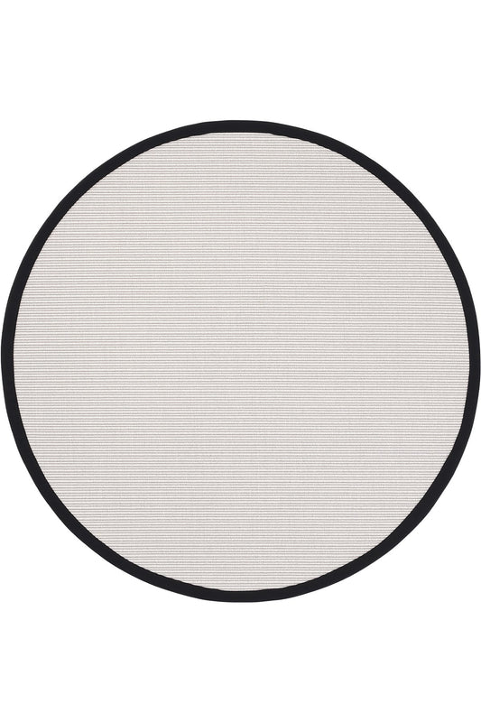 Sisalart Oslo Keten Monterey Bordür Yuvarlak Sisal Halı - Sisal Halı