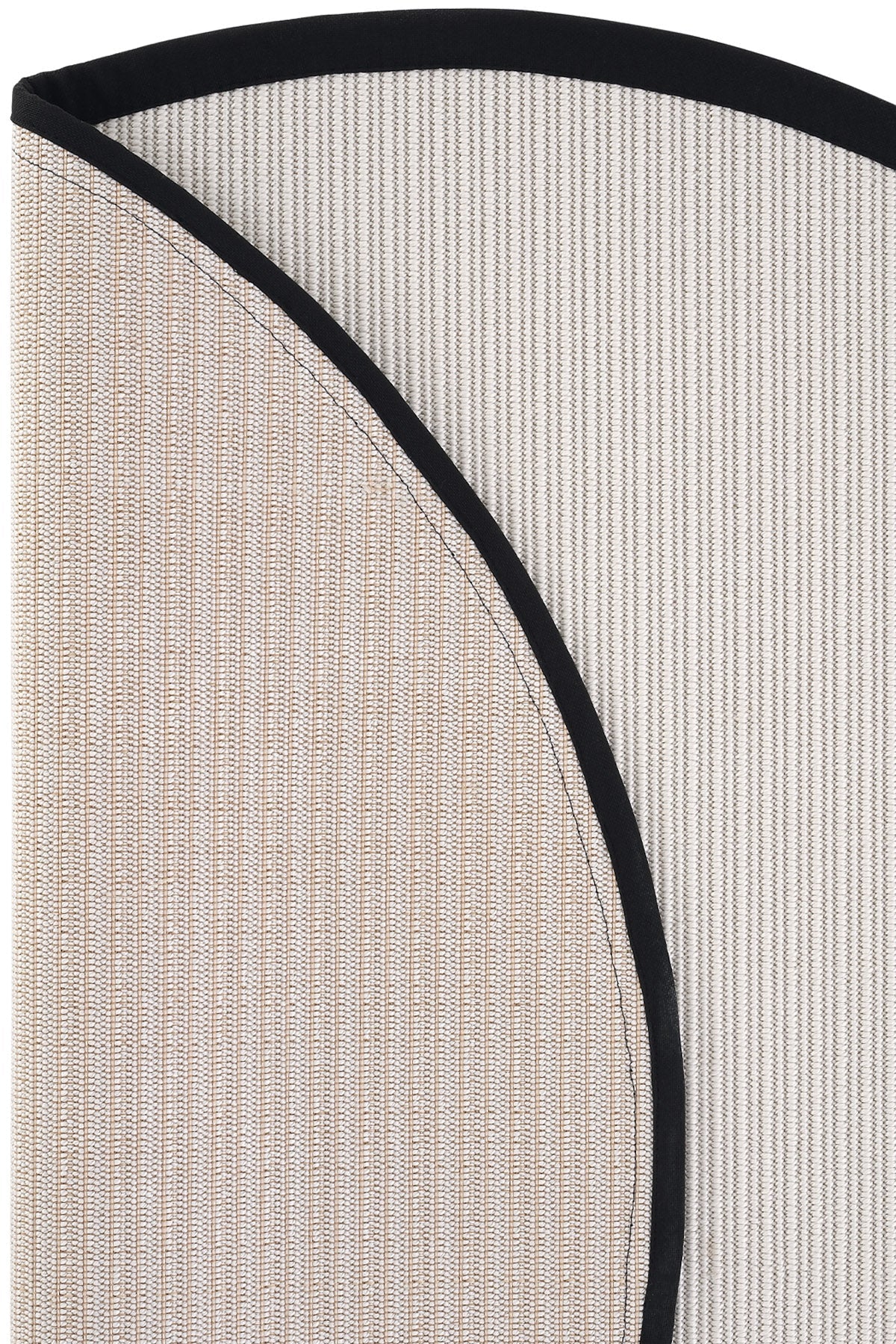 Sisalart Oslo Keten Monterey Bordür Yuvarlak Sisal Halı - Sisal Halı