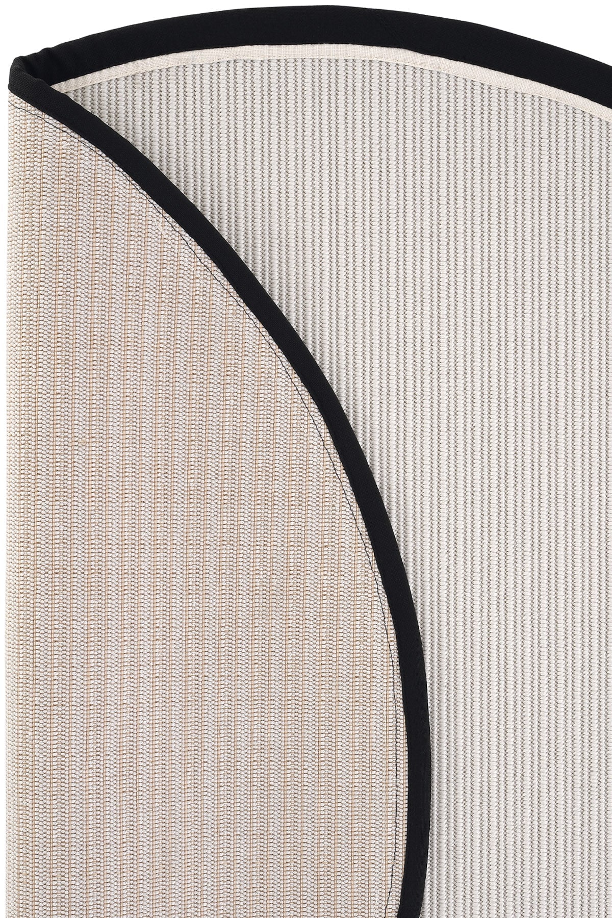 Sisalart Oslo Keten Monterey Çift Bordür Yuvarlak Sisal Halı - Sisal Halı