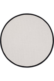 Sisalart Oslo Keten Monterey Çift Bordür Yuvarlak Sisal Halı - Sisal Halı