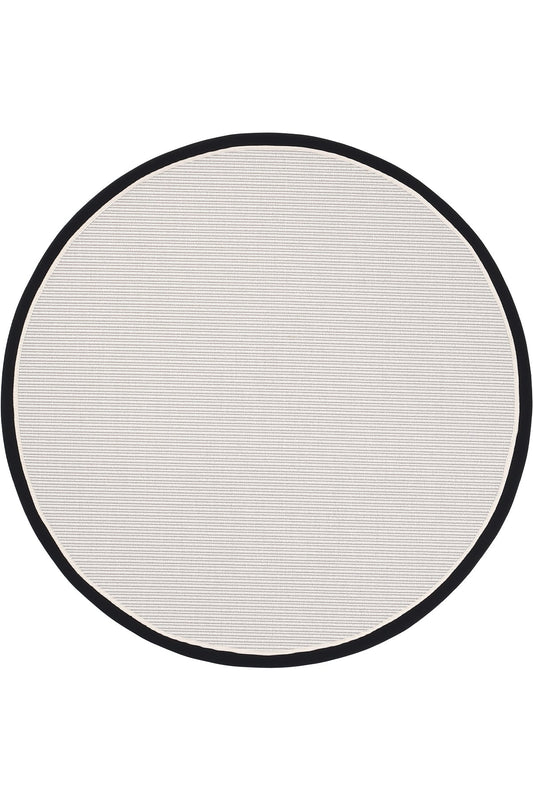 Sisalart Oslo Keten Monterey Çift Bordür Yuvarlak Sisal Halı - Sisal Halı