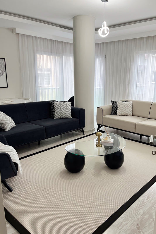 Sisalart Oslo Keten Monterey Bordür Sisal Halı