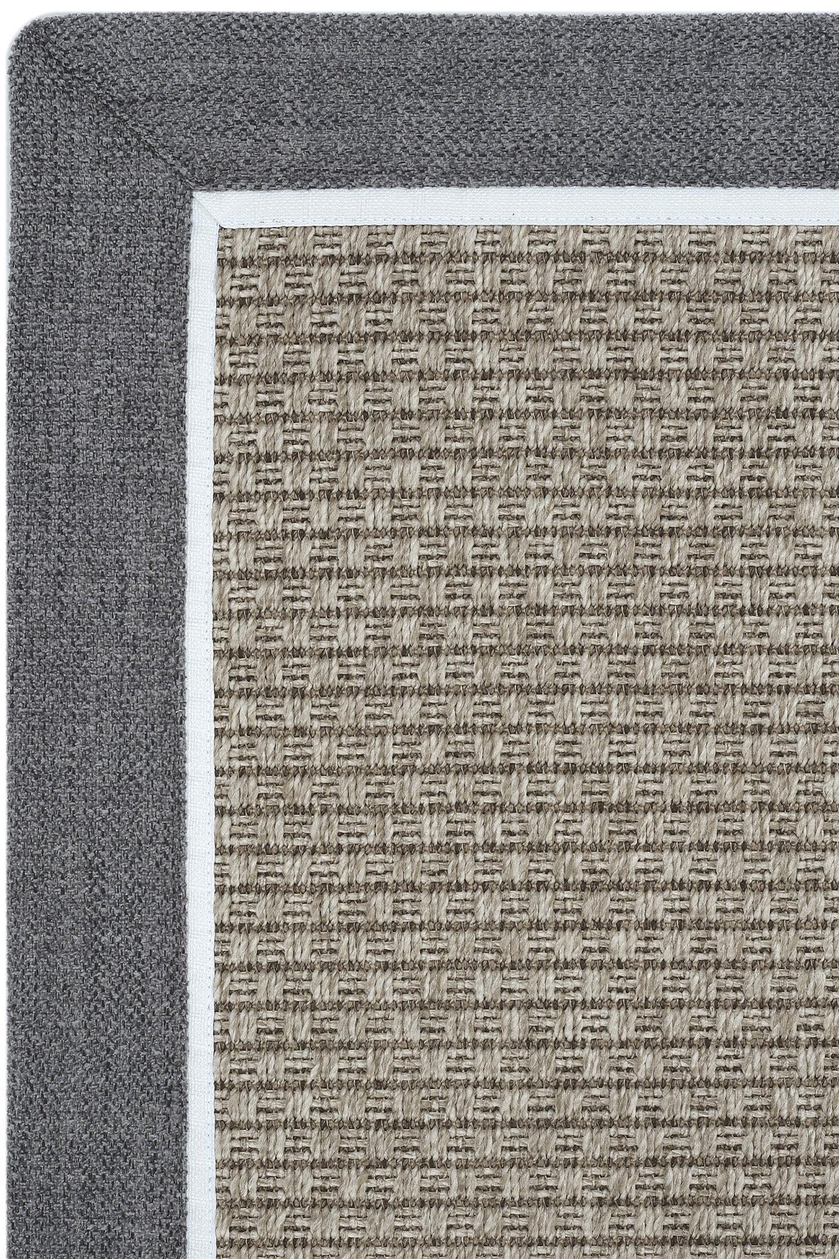 Sisalart Paris Keten Napoli Çift Bordür Sisal Halı - Sisal Halı