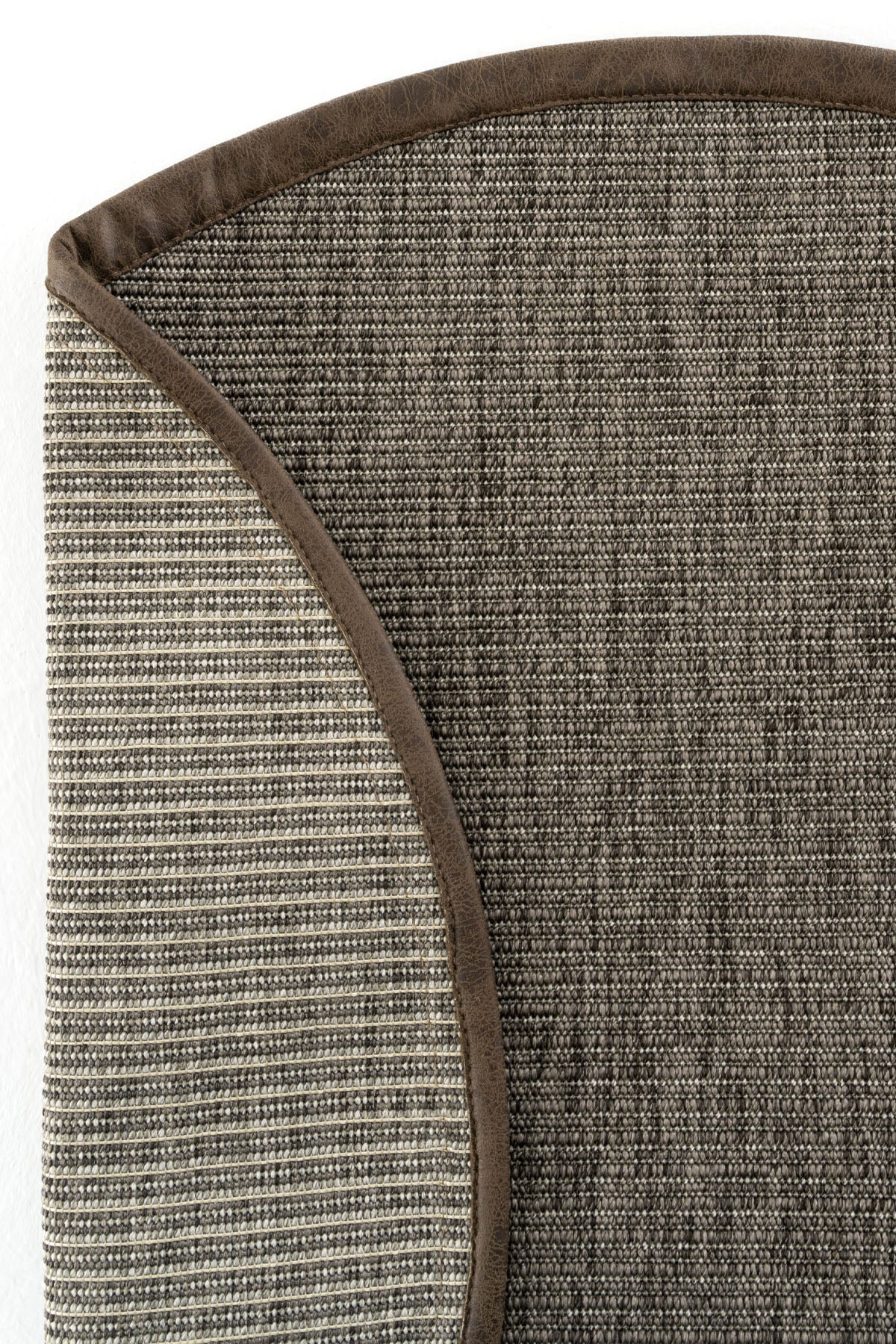 Sisalart Prag Deri Medusa Bordür Yuvarlak Sisal Halı - Sisal Halı