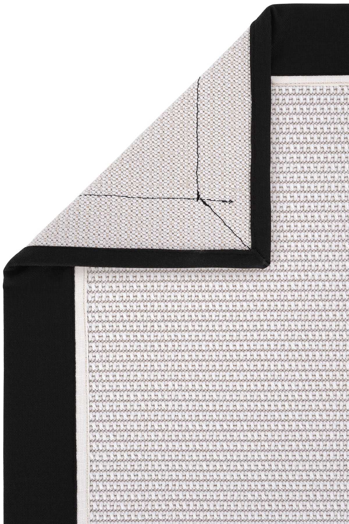 Sisalart Riga Keten Monterey Çift Bordür Sisal Halı - Sisal Halı