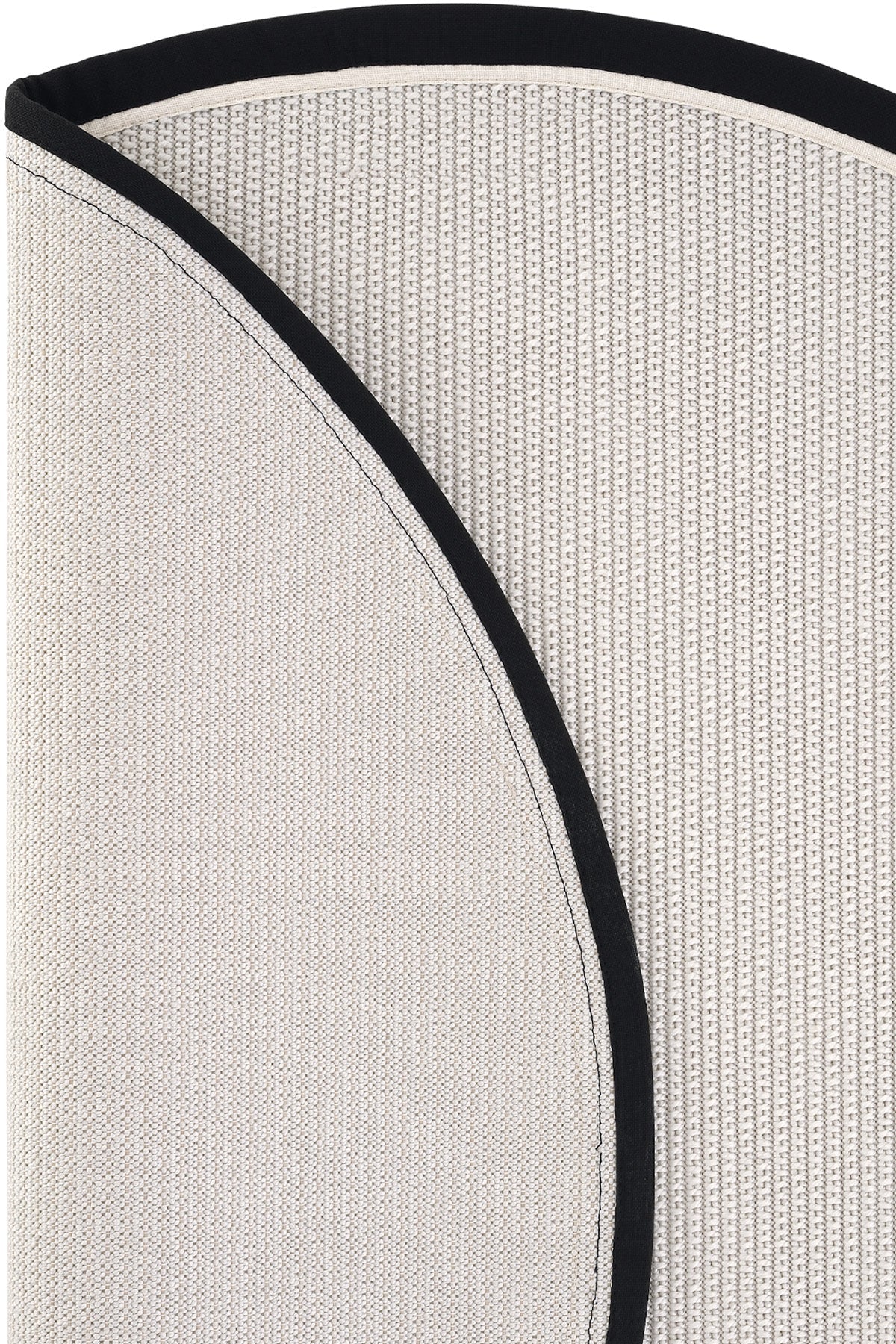 Sisalart Riga Keten Monterey Çift Bordür Yuvarlak Sisal Halı - Sisal Halı