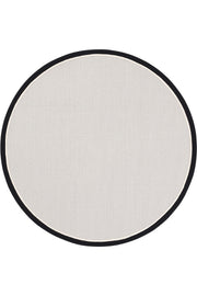 Sisalart Riga Keten Monterey Çift Bordür Yuvarlak Sisal Halı - Sisal Halı