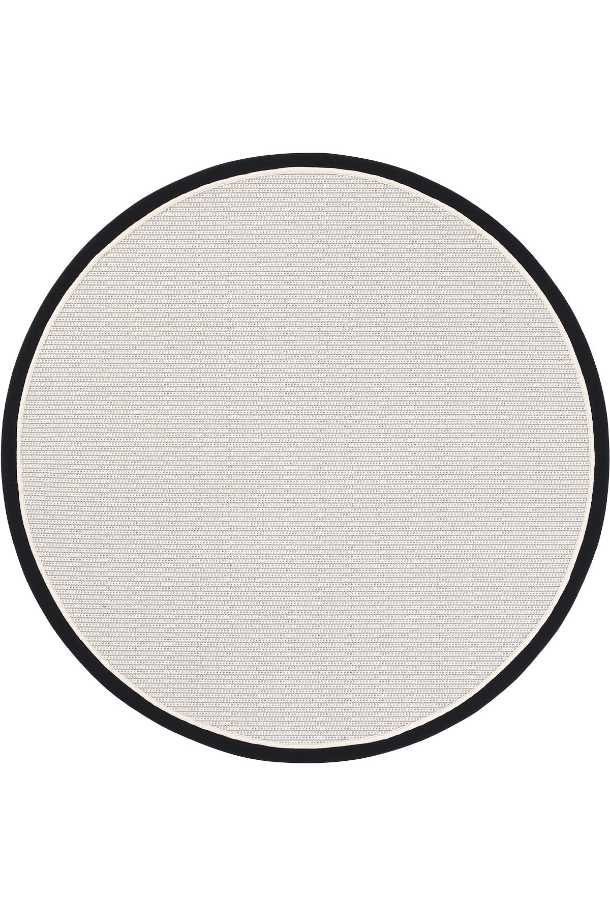 Sisalart Riga Keten Monterey Çift Bordür Yuvarlak Sisal Halı - Sisal Halı