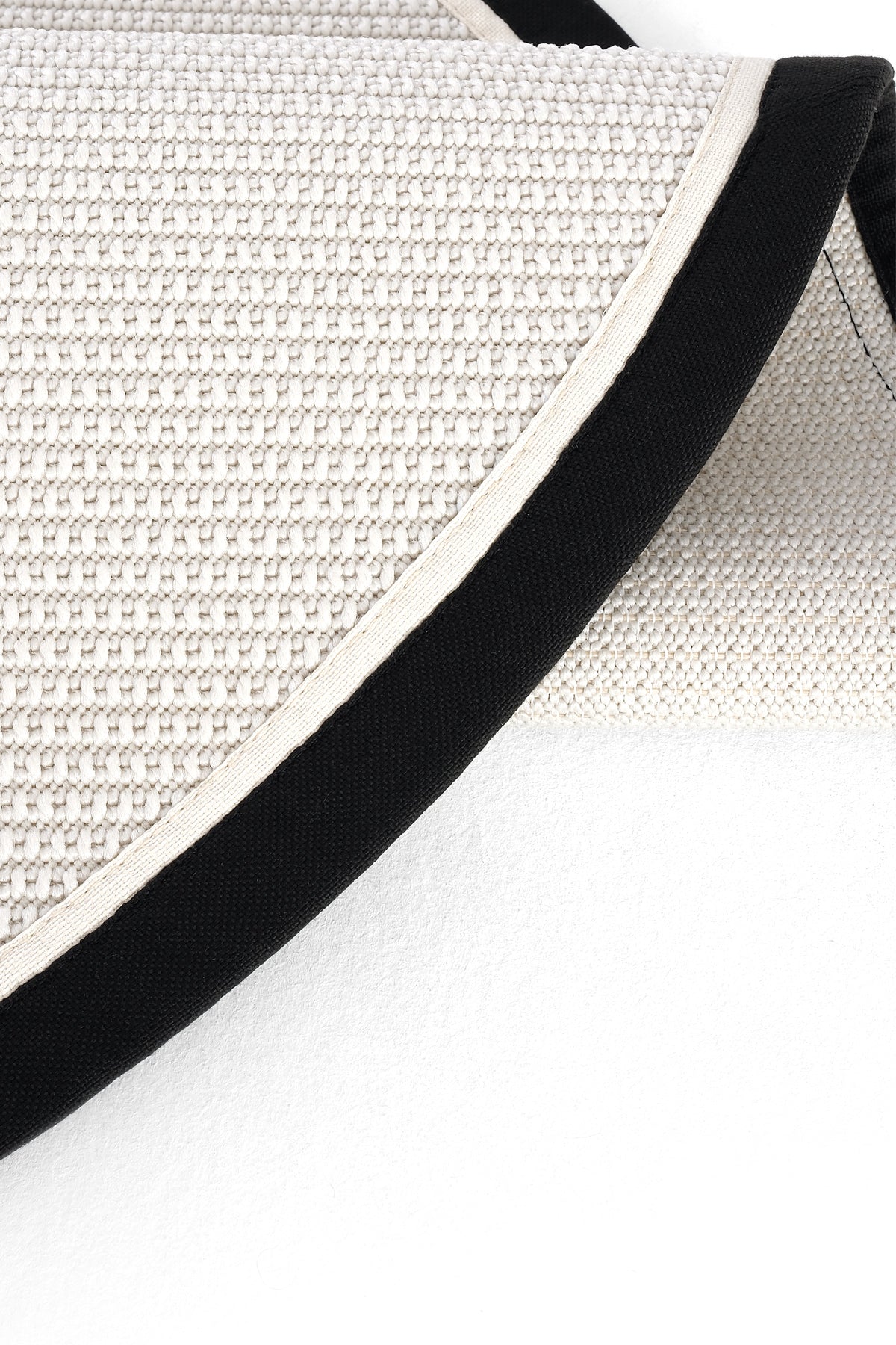 Sisalart Riga Keten Monterey Çift Bordür Yuvarlak Sisal Halı - Sisal Halı