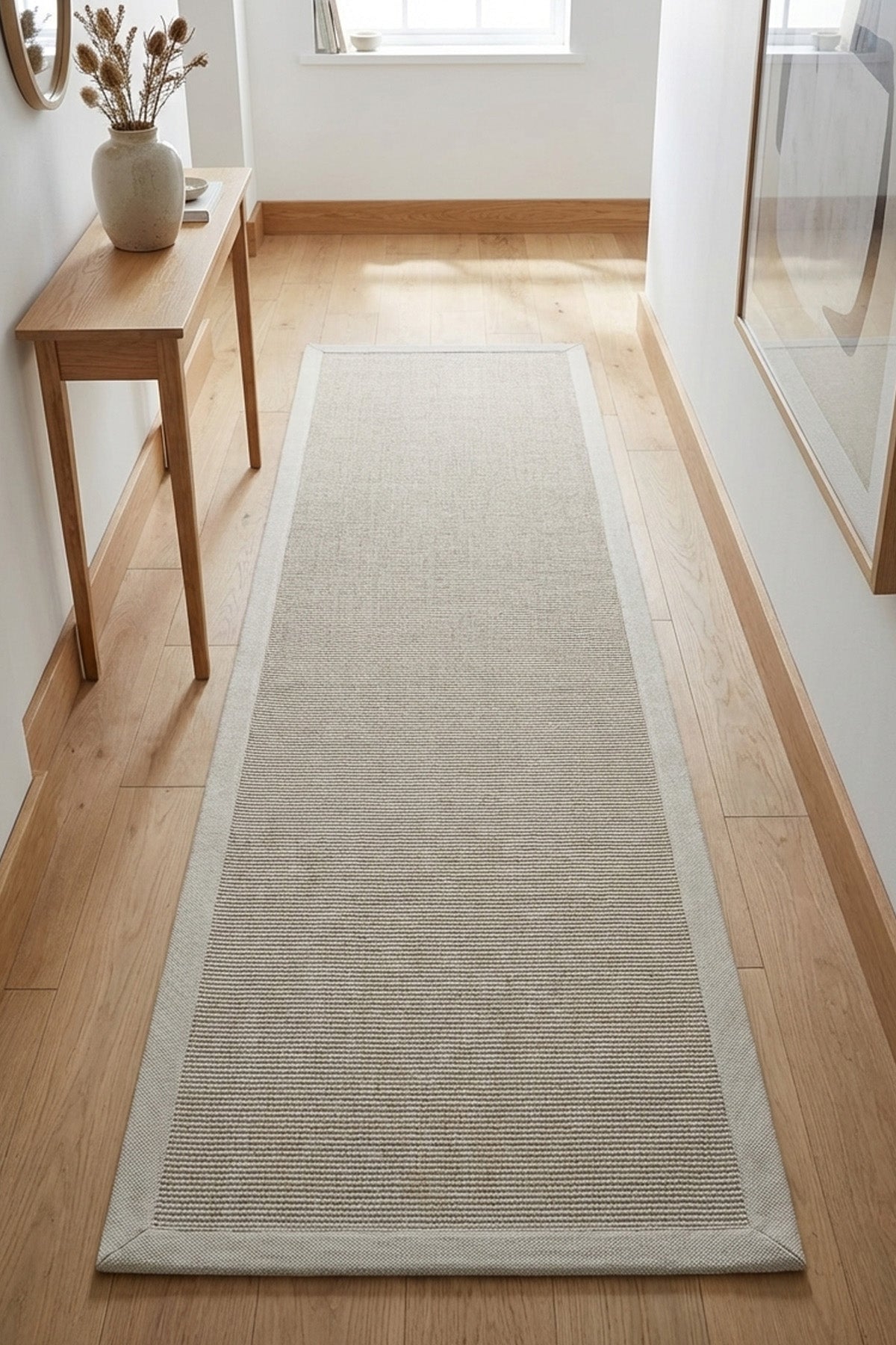 Sisalart Riga Keten Napoli Bordür Sisal Halı - Sisal Halı