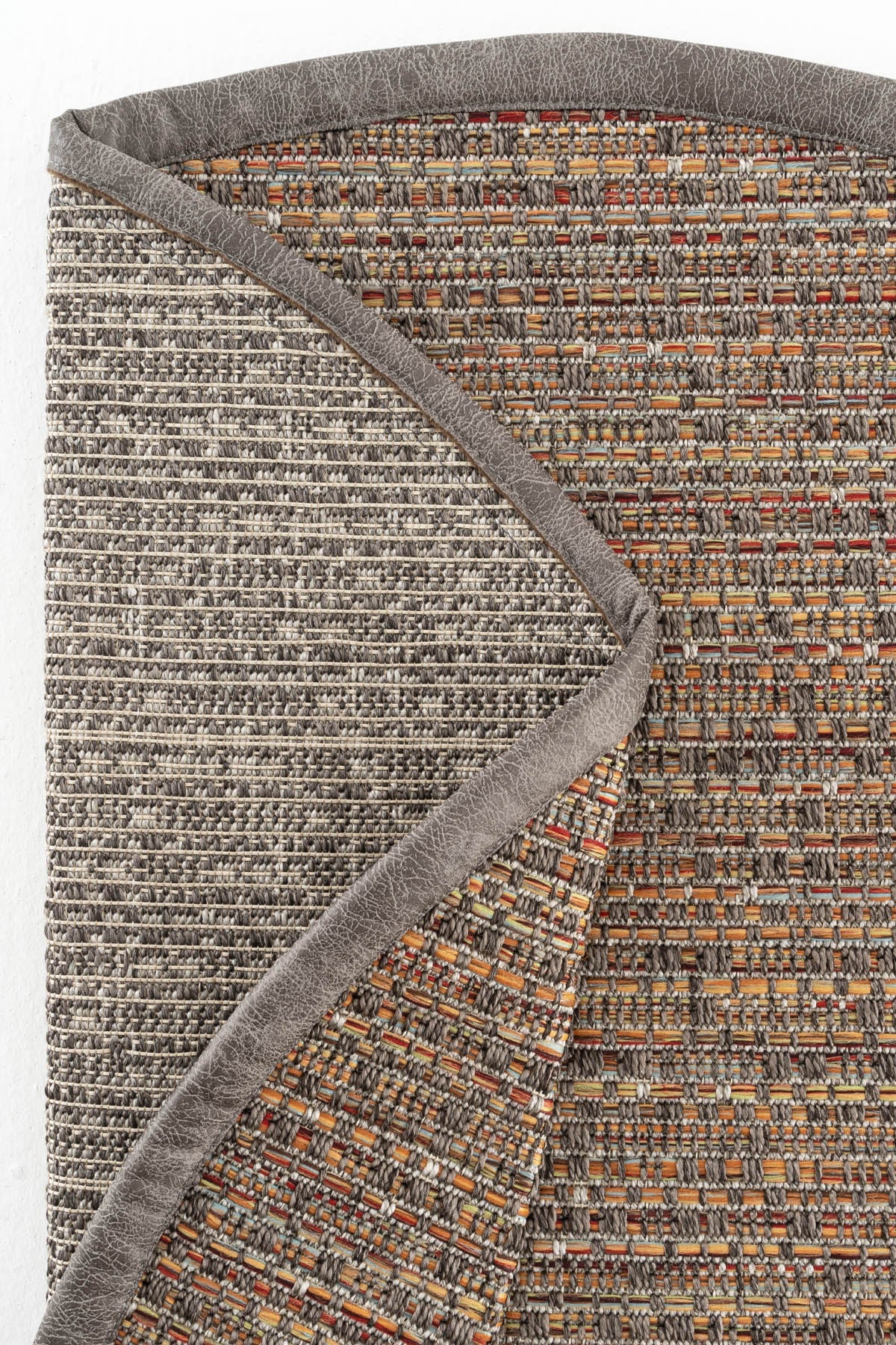 Sisalart Rio Deri Medusa Bordür Yuvarlak Sisal Halı - Sisal Halı