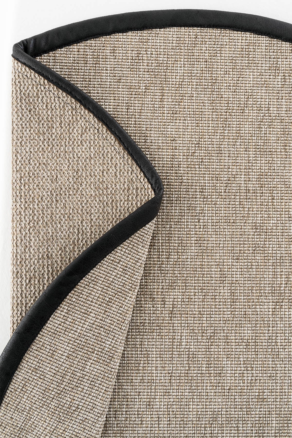 Sisalart Roma Deri Medusa 720 Bordür Yuvarlak Sisal Halı - Sisal Halı