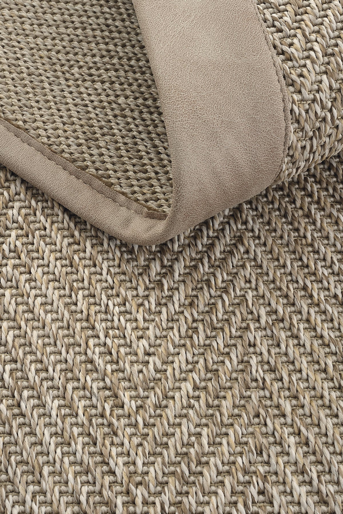 Sisalart Sydney Deri Bordür Sisal Halı - Sisal Halı