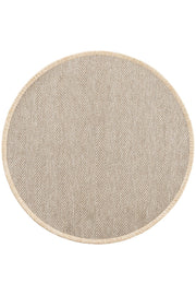 Sisalart Sydney Deri Medusa Bordür Yuvarlak Sisal Halı - Sisal Halı