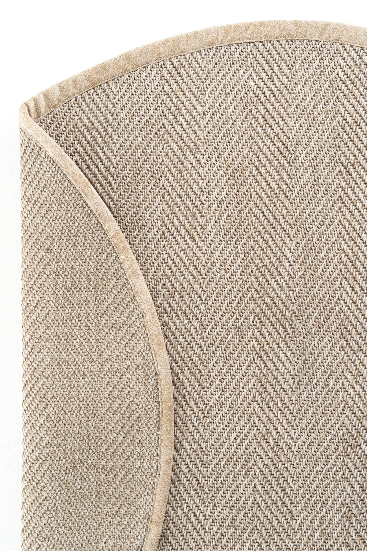 Sisalart Sydney Deri Medusa Bordür Yuvarlak Sisal Halı - Sisal Halı