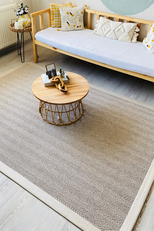 Sisalart Sydney Keten Monterey Bordür Sisal Halı