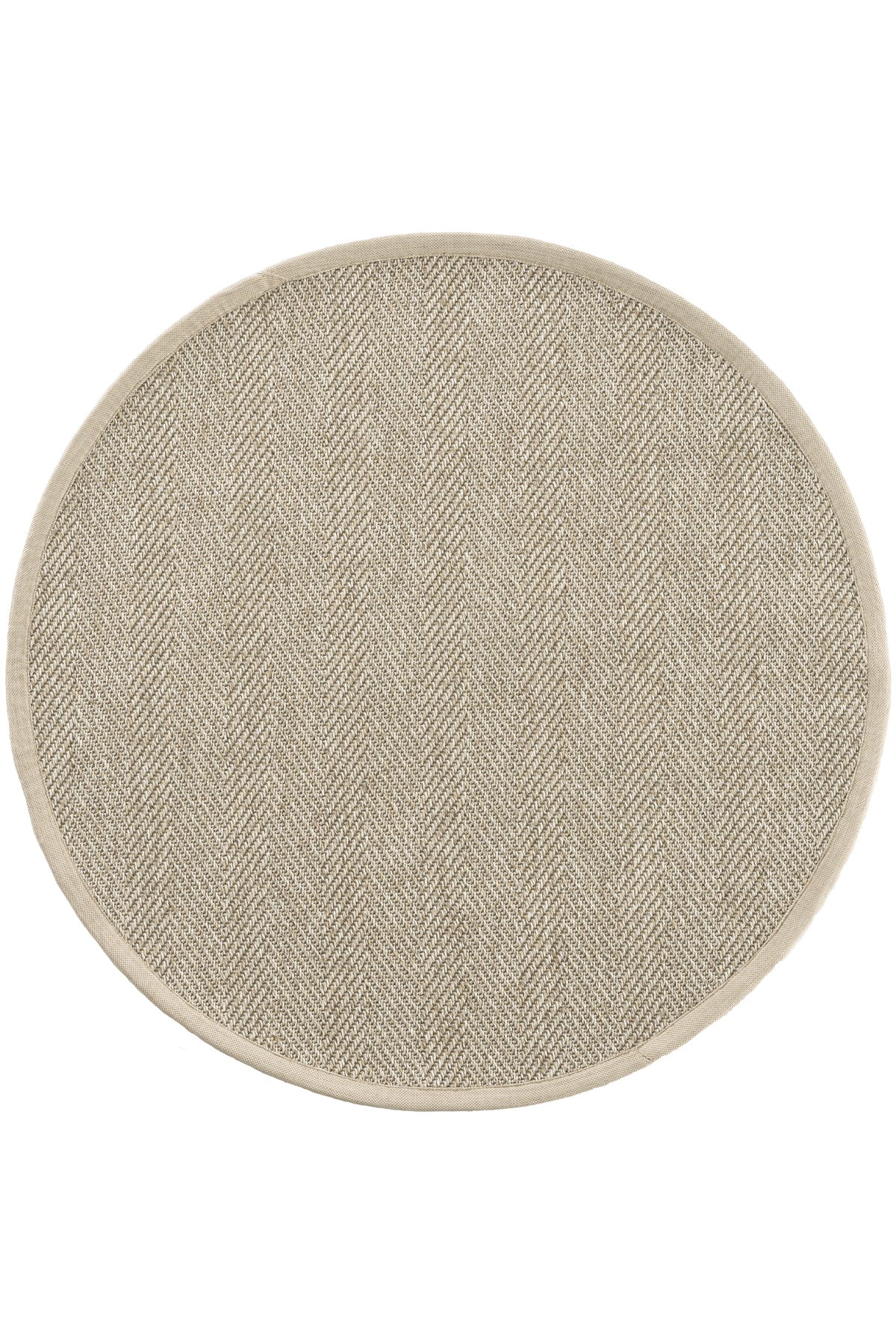 Sisalart Sydney Keten Monterey Bordür Yuvarlak Sisal Halı - Sisal Halı