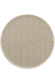 Sisalart Sydney Keten Monterey Bordür Yuvarlak Sisal Halı - Sisal Halı
