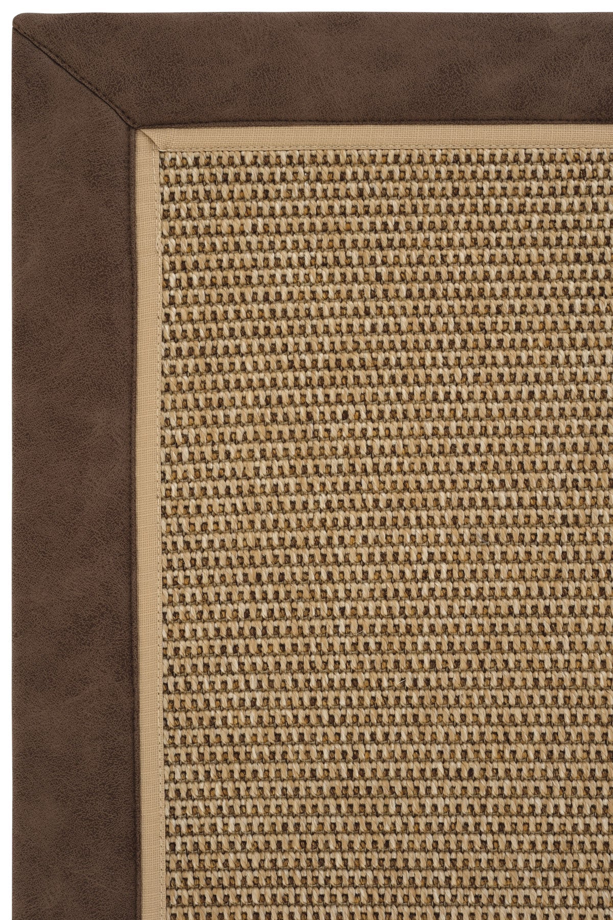 Sisalart Toronto Deri Çift Bordür Sisal Halı - Sisal Halı