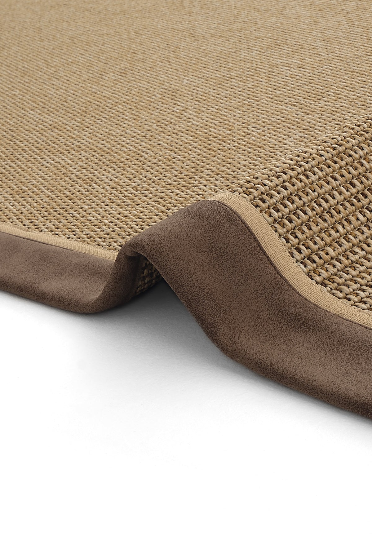 Sisalart Toronto Deri Çift Bordür Sisal Halı - Sisal Halı