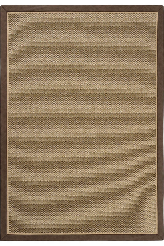 Sisalart Toronto Deri Çift Bordür Sisal Halı - Sisal Halı