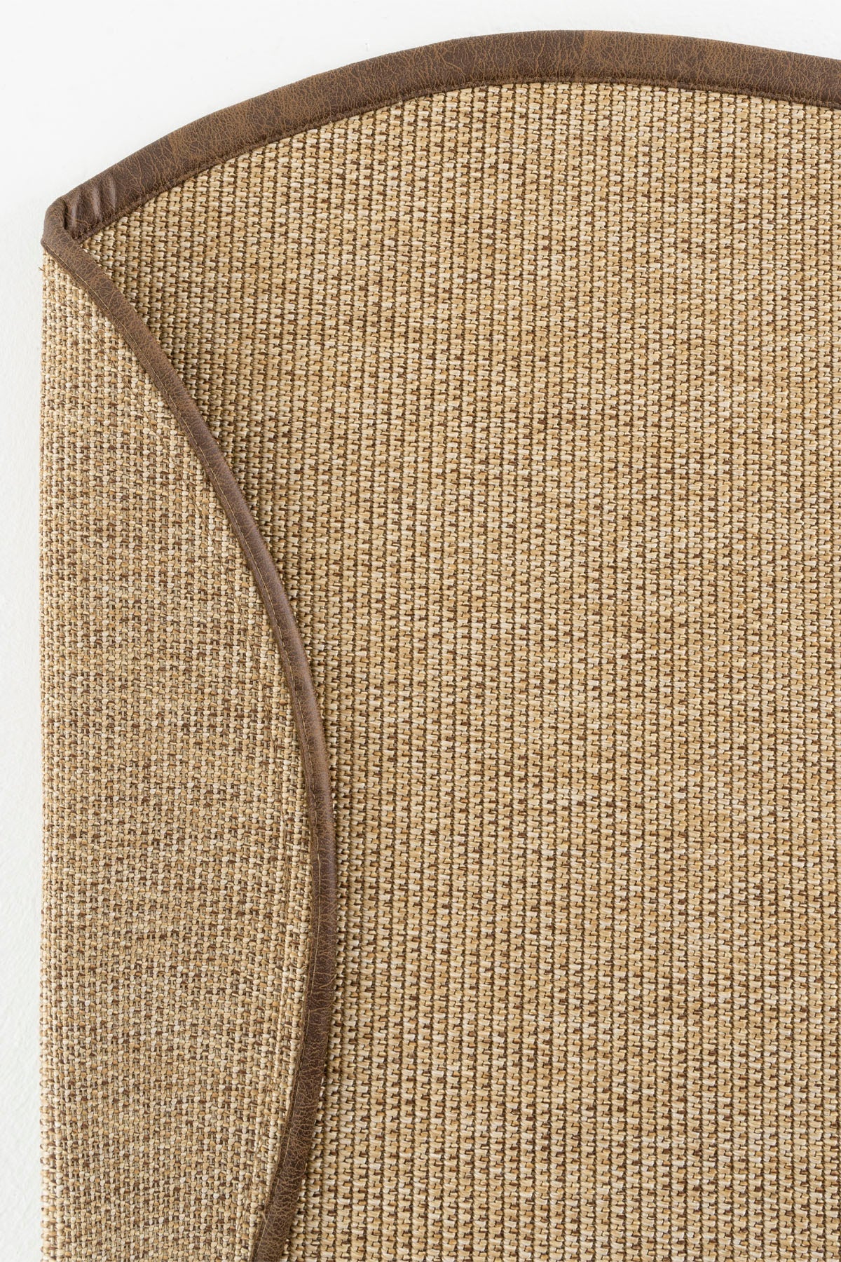 Sisalart Toronto Deri Medusa Bordür Yuvarlak Sisal Halı - Sisal Halı