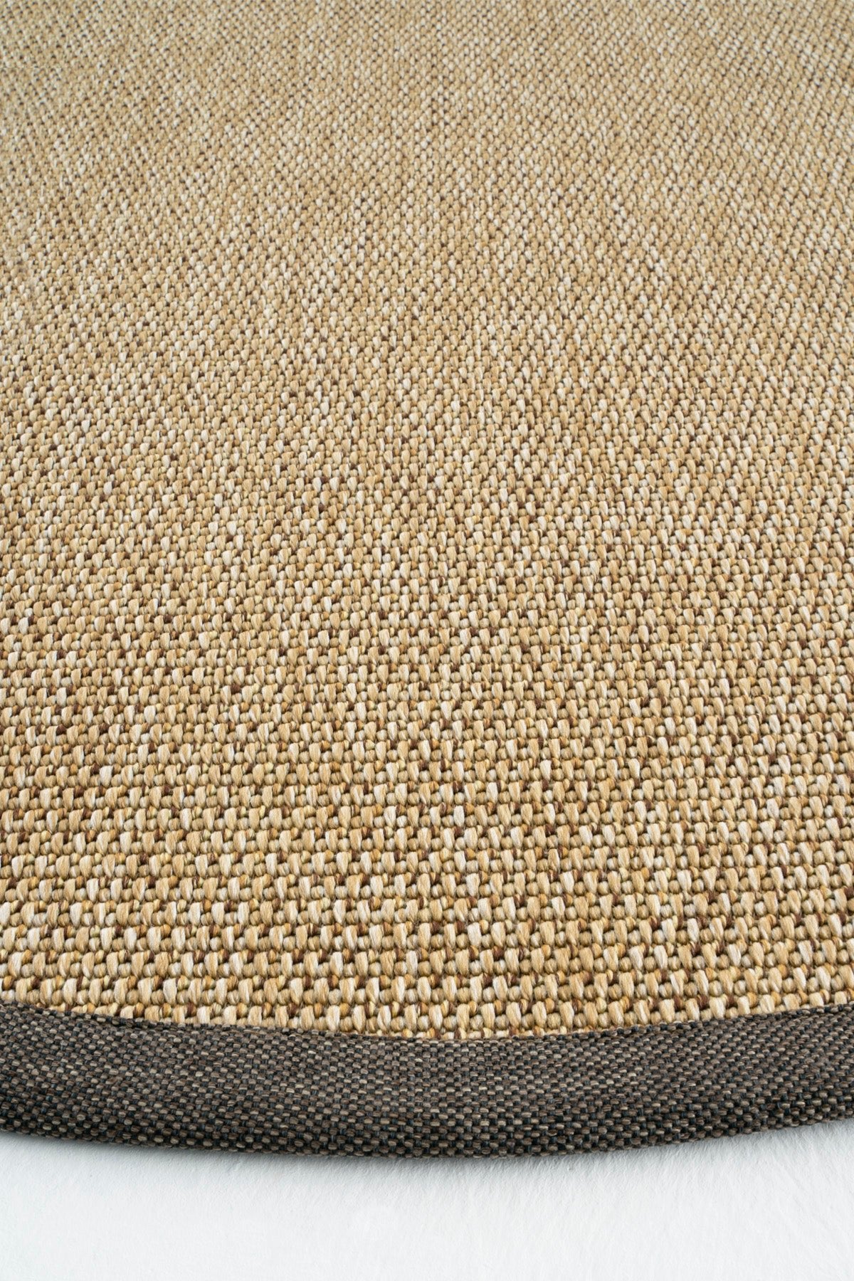 Sisalart Toronto Keten Monterey Bordür Yuvarlak Sisal Halı - Sisal Halı