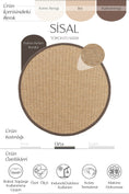 Resmi Galeri görüntüleyiciye yükleyin, Sisalart Toronto Keten Monterey Bordür Yuvarlak Sisal Halı - Sisal Halı
