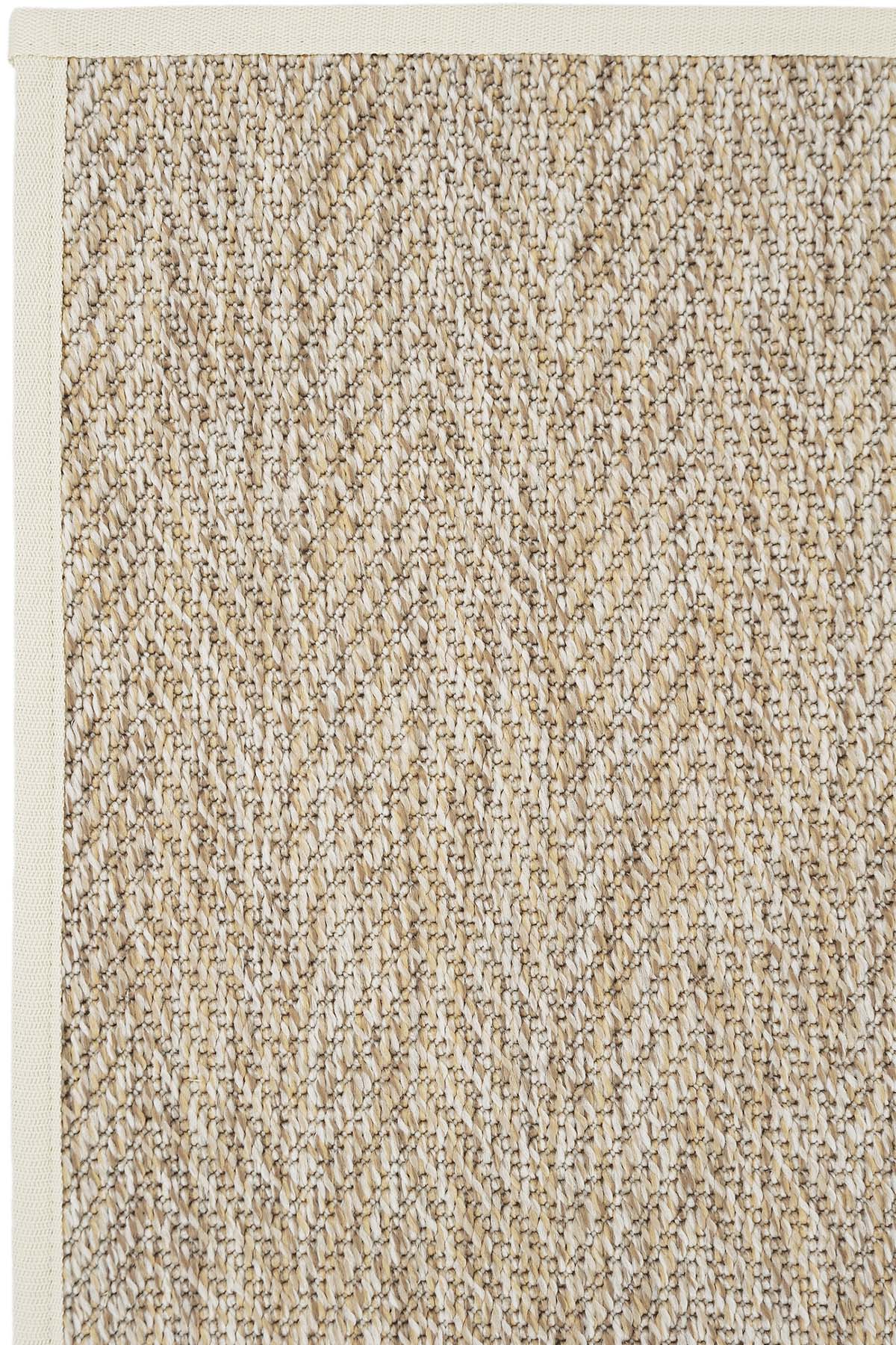 Sydney Krem Biye Bordürlü Sisal Halı | Sisalart - Sisal Halı