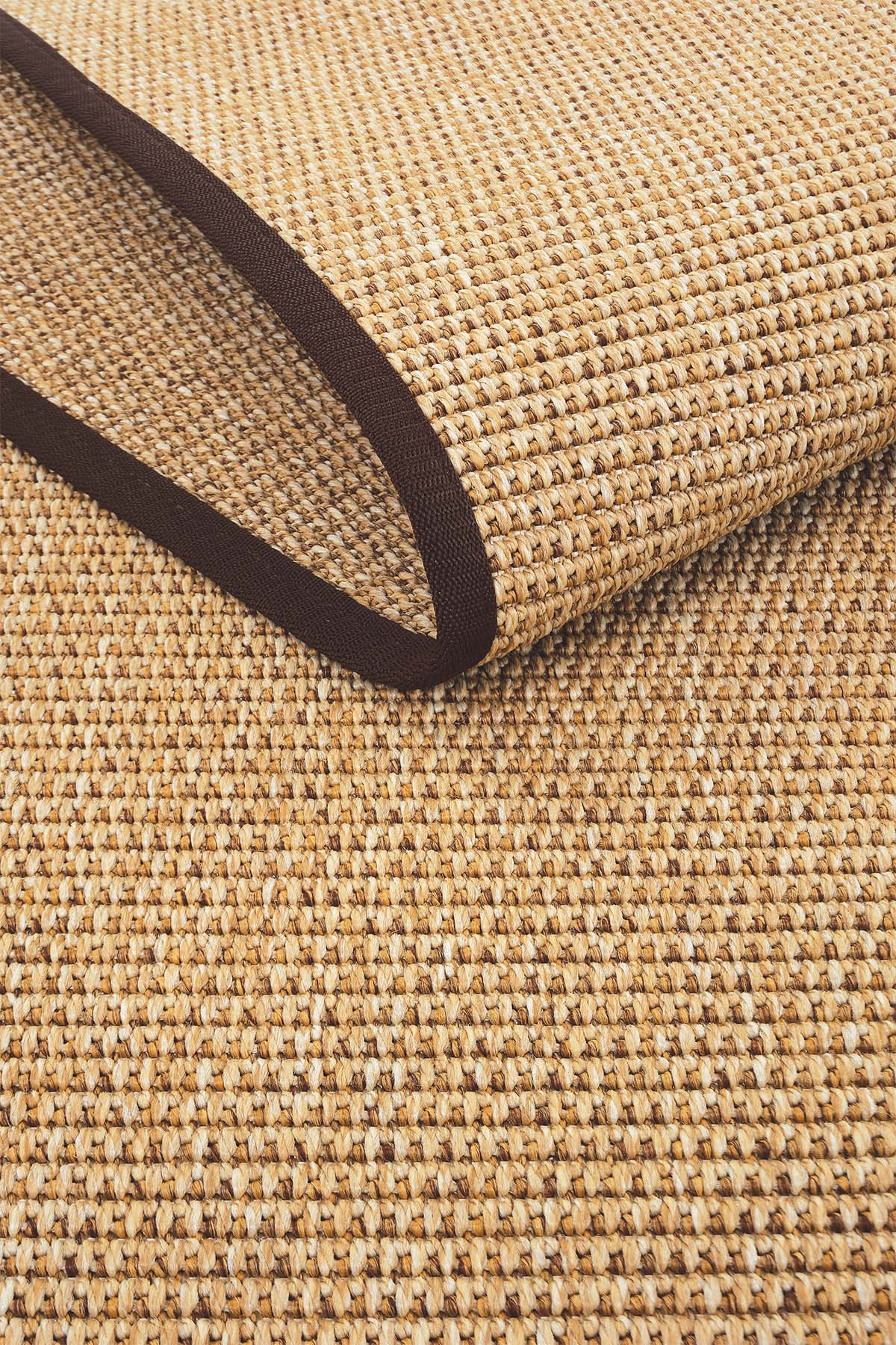 Toronto Kahve Biye Bordürlü Sisal Halı | Sisalart - Sisal Halı